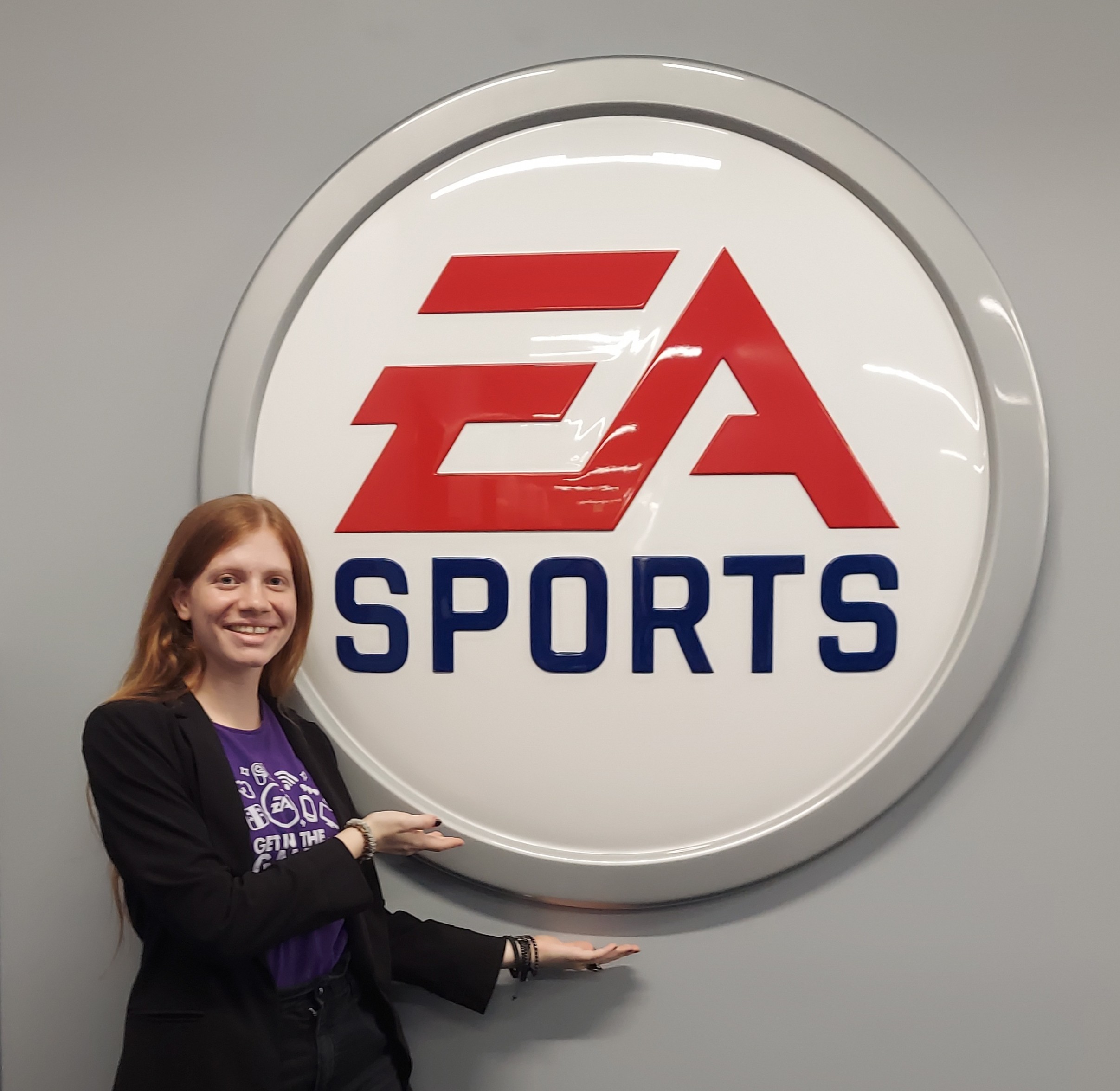 Rachel with EA Logo